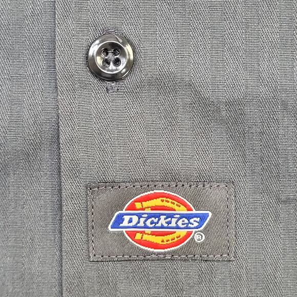 DICKIES Utility Button Shirt L/XL 24x33 Extra-Baggy Gray - Picture 4 of 12
